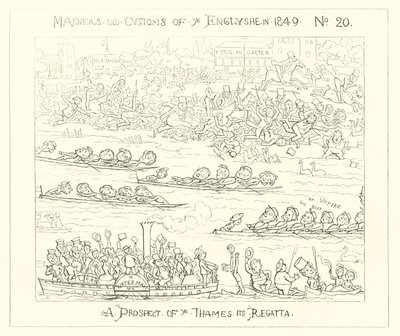 1849年、テムズレガッタの展望 作： Richard Doyle