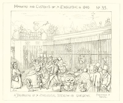 1849年、動物学園の展望 作： Richard Doyle