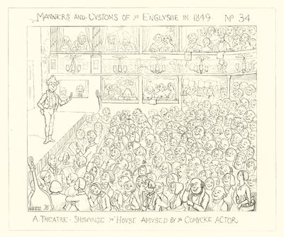 1849年、漫画家によって楽しまれた家を示す劇場 作： Richard Doyle