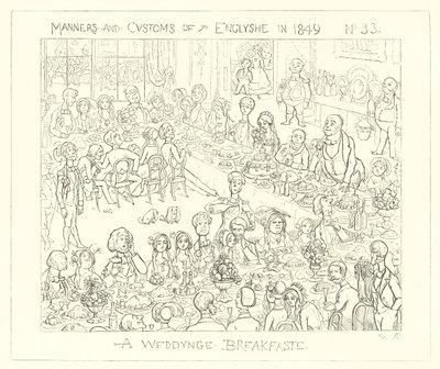 1849年、結婚式の朝食 作： Richard Doyle