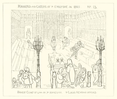 1849年、王国最高裁判所、上訴審 作： Richard Doyle