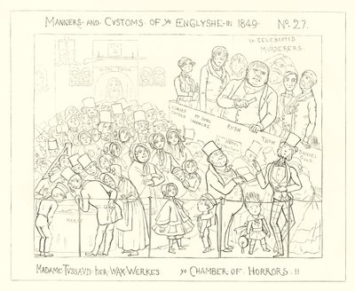 1849年、マダムタッソー蝋人形館、恐怖の商工会議所 作： Richard Doyle
