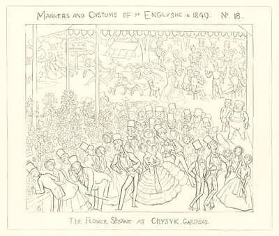 1849年、チズウィックガーデンでのフラワーショー 作： Richard Doyle