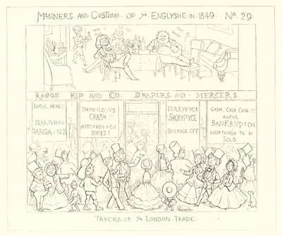 1849年、ロンドン貿易の秘訣 作： Richard Doyle