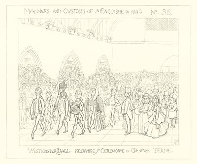 1849年、ウェストミンスター・ホール、開会式 作： Richard Doyle