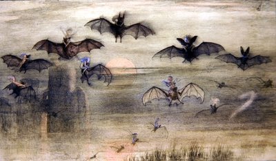 コウモリとエルフの夜の飛行 作： Richard Doyle