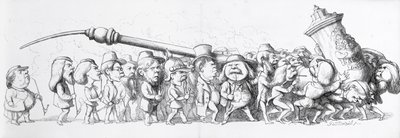 1851年の大展覧会へのドイツ人訪問者 作： Richard Doyle