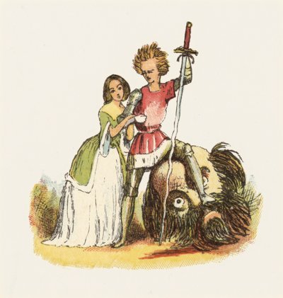 ジャック・ザ・ジャイアント・キラー」のイラスト（カラーリトグラフ 作： Richard Doyle