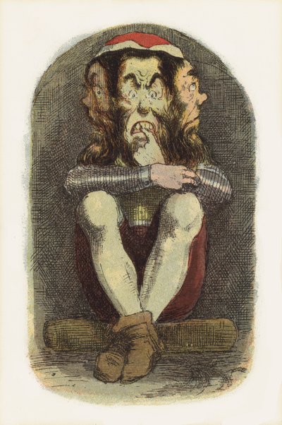 ジャック・ザ・ジャイアント・キラー」のイラスト（カラーリトグラフ 作： Richard Doyle