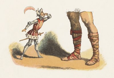 ジャック・ザ・ジャイアント・キラー」のイラスト（カラーリトグラフ 作： Richard Doyle