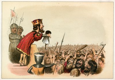 エドワード1世が息子をプリンスオブウェールズとして紹介 作： Richard Doyle