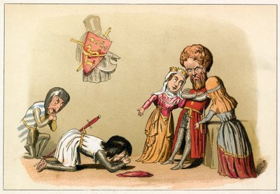 ジョン王は弟リチャード王に服従します 作： Richard Doyle