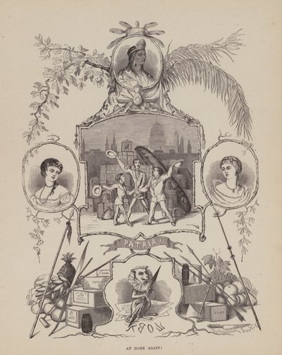 The American Tour of Messrs Brown, Jones and Robinson」のページ（彫刻）。 作： Richard Doyle