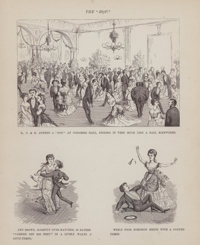 The American Tour of Messrs Brown, Jones and Robinson」のページ（彫刻）。 作： Richard Doyle