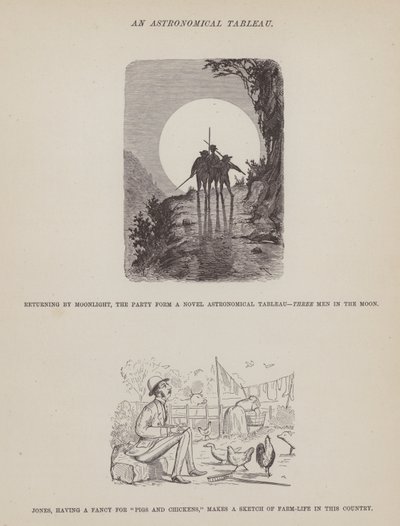 The American Tour of Messrs Brown, Jones and Robinson」のページ（彫刻）。 作： Richard Doyle