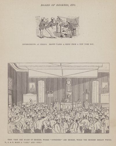 The American Tour of Messrs Brown, Jones and Robinson」のページ（彫刻）。 作： Richard Doyle