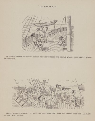The American Tour of Messrs Brown, Jones and Robinson」のページ（彫刻）。 作： Richard Doyle