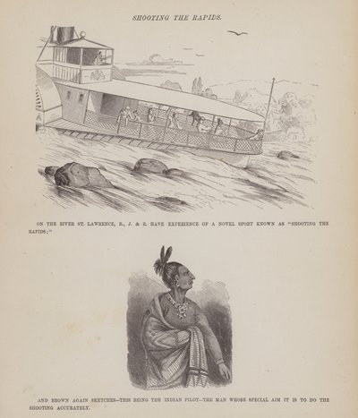 The American Tour of Messrs Brown, Jones and Robinson」のページ（彫刻）。 作： Richard Doyle