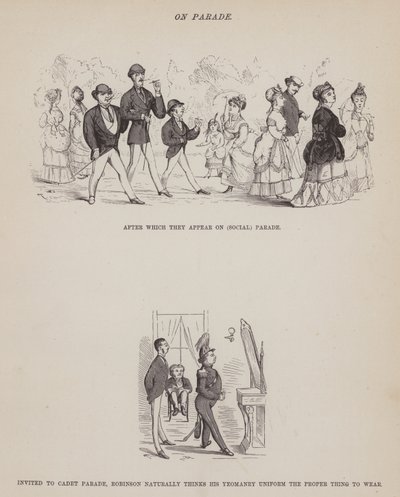 The American Tour of Messrs Brown, Jones and Robinson」のページ（彫刻）。 作： Richard Doyle