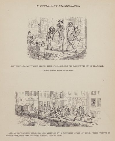 The American Tour of Messrs Brown, Jones and Robinson」のページ（彫刻）。 作： Richard Doyle