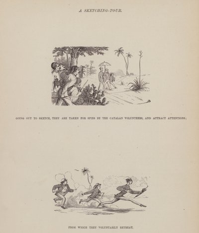 The American Tour of Messrs Brown, Jones and Robinson」のページ（彫刻）。 作： Richard Doyle