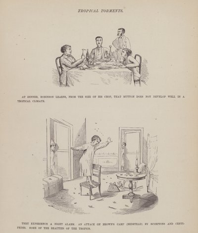 The American Tour of Messrs Brown, Jones and Robinson」のページ（彫刻）。 作： Richard Doyle