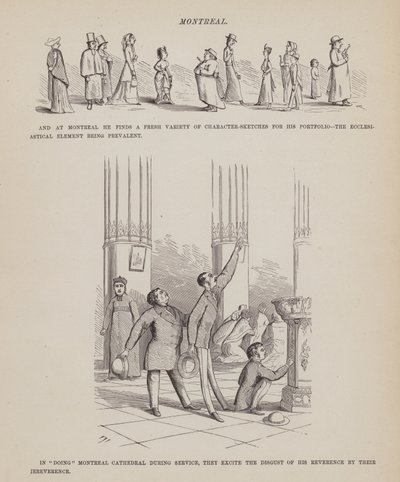 The American Tour of Messrs Brown, Jones and Robinson」のページ（彫刻）。 作： Richard Doyle