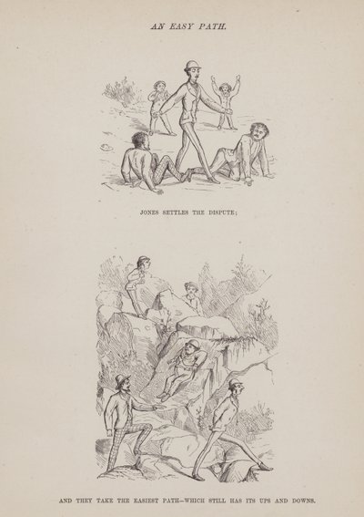 The American Tour of Messrs Brown, Jones and Robinson」のページ（彫刻）。 作： Richard Doyle