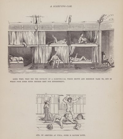 The American Tour of Messrs Brown, Jones and Robinson」のページ（彫刻）。 作： Richard Doyle