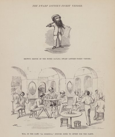 The American Tour of Messrs Brown, Jones and Robinson」のページ（彫刻）。 作： Richard Doyle