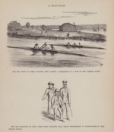 The American Tour of Messrs Brown, Jones and Robinson」のページ（彫刻）。 作： Richard Doyle