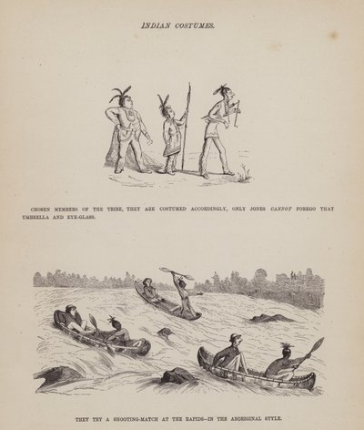 The American Tour of Messrs Brown, Jones and Robinson」のページ（彫刻）。 作： Richard Doyle