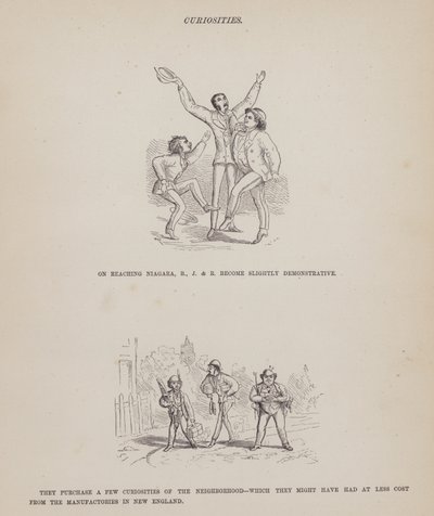 The American Tour of Messrs Brown, Jones and Robinson」のページ（彫刻）。 作： Richard Doyle