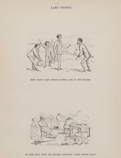 The American Tour of Messrs Brown, Jones and Robinson」のページ（彫刻）。 作： Richard Doyle