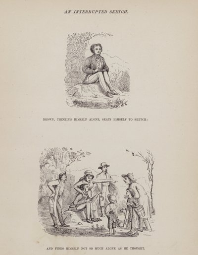The American Tour of Messrs Brown, Jones and Robinson」のページ（彫刻）。 作： Richard Doyle