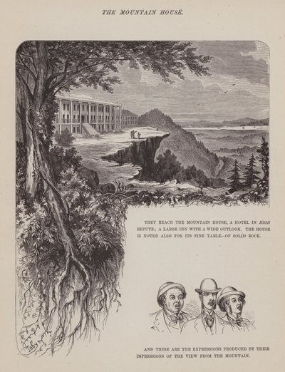 The American Tour of Messrs Brown, Jones and Robinson」のページ（彫刻）。 作： Richard Doyle