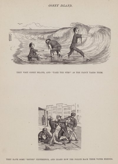 The American Tour of Messrs Brown, Jones and Robinson」のページ（彫刻）。 作： Richard Doyle