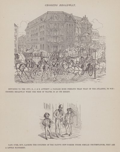 The American Tour of Messrs Brown, Jones and Robinson」のページ（彫刻）。 作： Richard Doyle