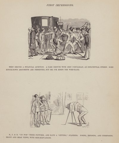 The American Tour of Messrs Brown, Jones and Robinson」のページ（彫刻）。 作： Richard Doyle