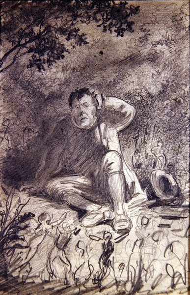 ポーデンと妖精たちの宴（鉛筆・紙） 作： Richard Doyle