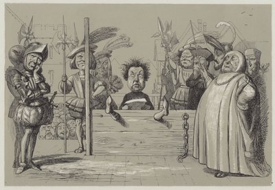 告白を読むパーキンウォーベック（アクアチント） 作： Richard Doyle