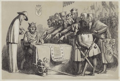 Magna Charta（アクアチント）の署名 作： Richard Doyle