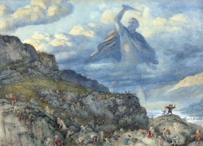 ソー（トー）とドワーフ par Doyle, Richard (1824-1883) 作： Richard Doyle