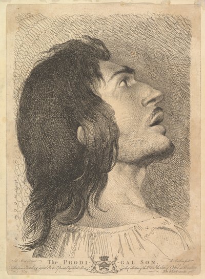 放蕩息子のプロフィール、1766年に向かう。 作： Richard Earlom