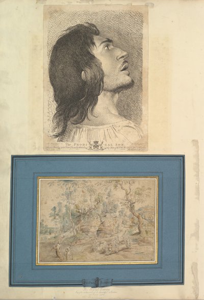 Aedes Walpolianae の葉、版画と素描 a: Head in Profile..., 1620-1766 作： Richard Earlom