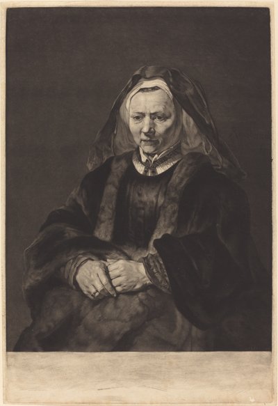 レンブラントの妻 作： Richard Earlom after Rembrandt van Rijn