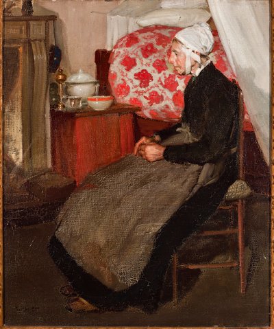 オランダの老婆（油彩・キャンバス 作： Richard Emil Miller