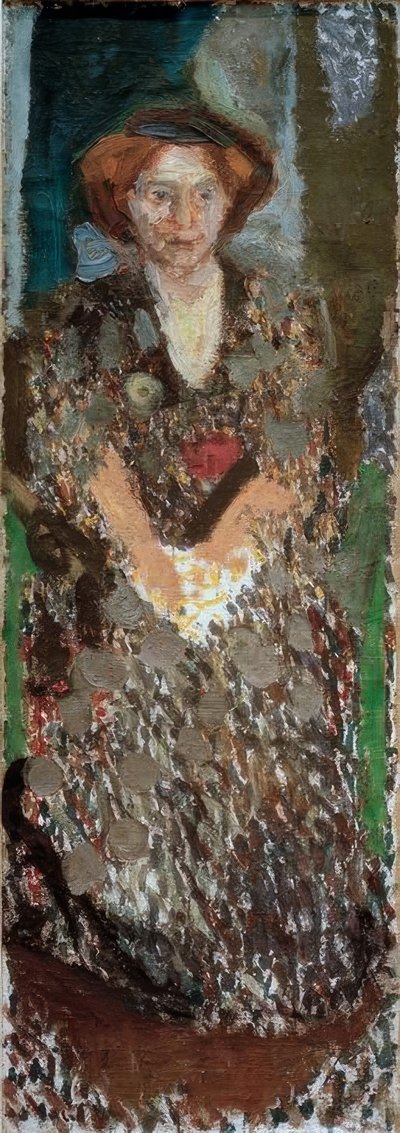アトリエでのマチルデ・シェーンベルクの肖像 作： Richard Gerstl
