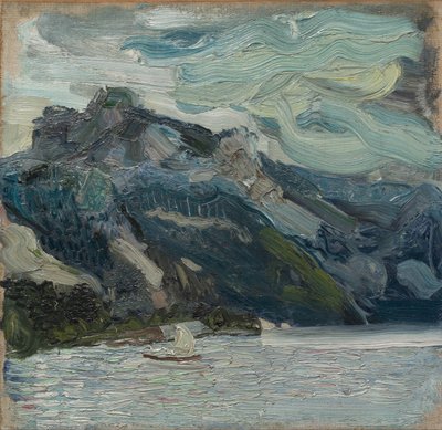 ギリシャを眠る山のあるトラウン湖、1907年 作： Richard Gerstl