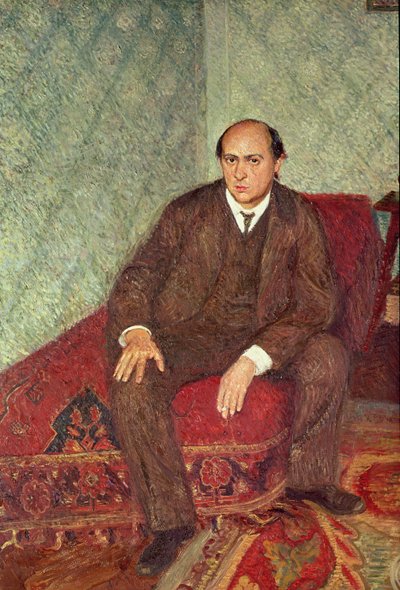 アーノルド・シェーンベルクの肖像（1874-1951）、1905-6年頃 作： Richard Gerstl